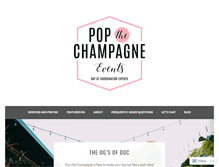 Tablet Screenshot of popthechampagneevents.com